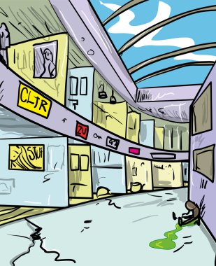 iç zombi saldırı sonrası alışveriş merkezi