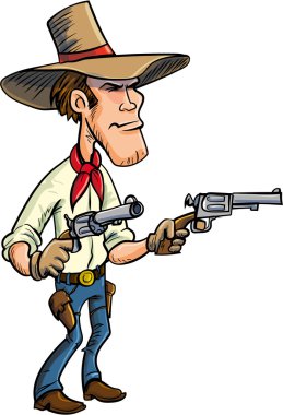 silah çizim karikatür kovboy