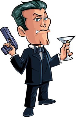 martini ile casus karakter karikatür