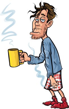 Sadece uyandı karikatür gençlik