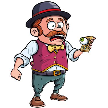 Cep telefonlu çizgi film karakteri.