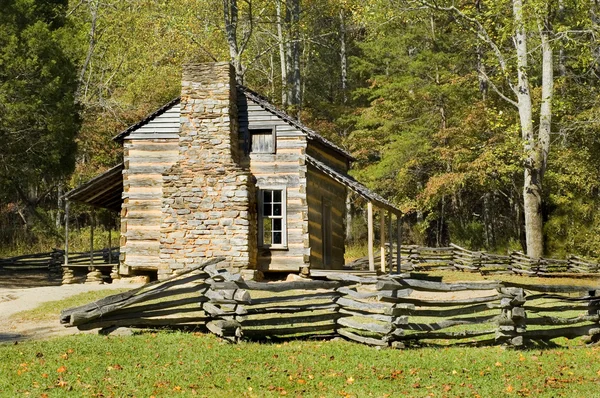 Log cabin, cades cove, great smoky mountains national park — Stock Photo, Image