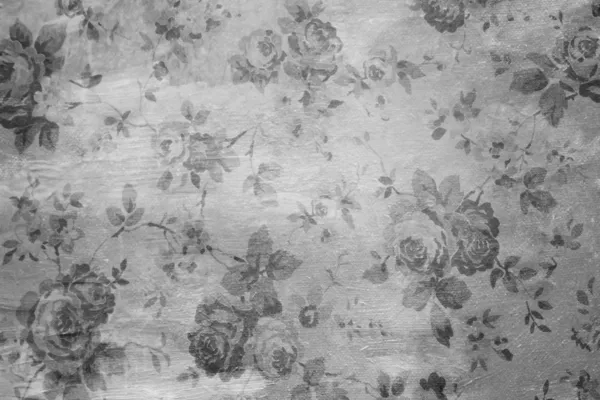 Vintage black and white texture with roses — Stock Photo, Image