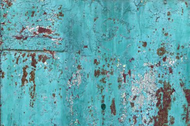 kırık eski boya olan bir demir duvar parçası. bir doku olarak kullanılan