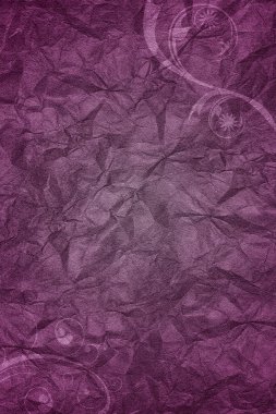 Menekşe tonları grunge hassas desenlerle buruşuk kağıt dokusu