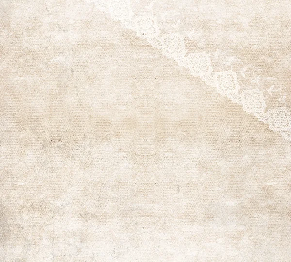 Zarte Grunge-Textur mit Spitze in Beigetönen — Stockfoto