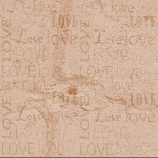 Stucco con le parole amore, amore — Foto Stock