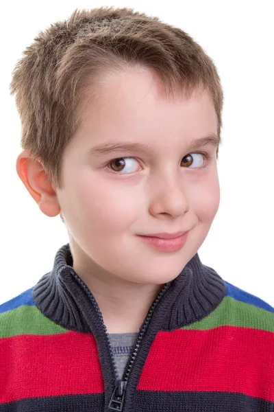 Kid Gives a Side Look — Stock Photo, Image