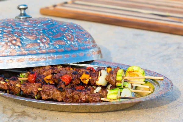 Beef Skewers with Vegetables — Stock Photo, Image