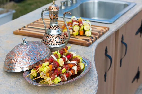 Raw Skewers — Stock Photo, Image