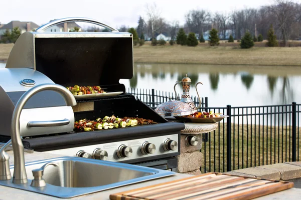 Outside Kitchen Barbeque — Stock Photo, Image