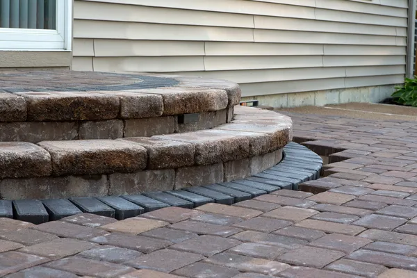 Patio Steps Side View — Stock Photo, Image