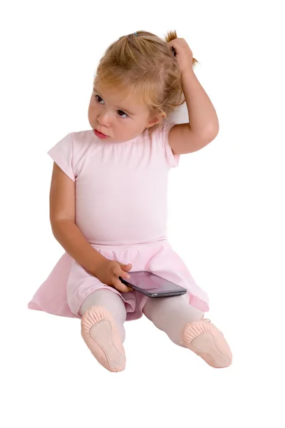 Ballerina meisje met haar tutu — Stockfoto