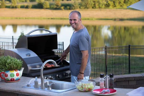 Cooking Salmon — Stock Photo, Image