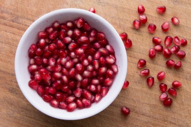 Pomegranate Seeds In a Bowl clipart