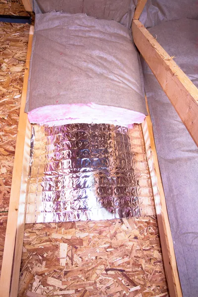 Insulation Stages of Attic — Stock Photo, Image