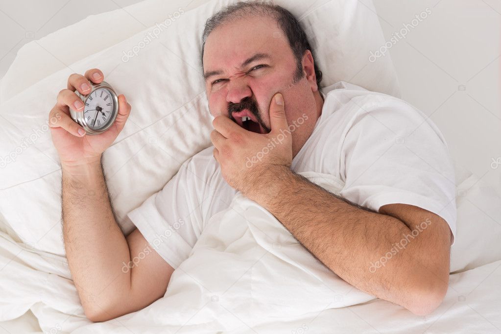 Man suffering from insomnia