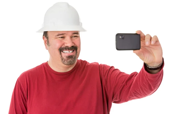 Workman posing for a self-portrait — Stock Photo, Image