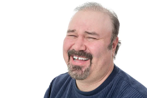 Portrait of a funny mature man laughing — Stock Photo, Image