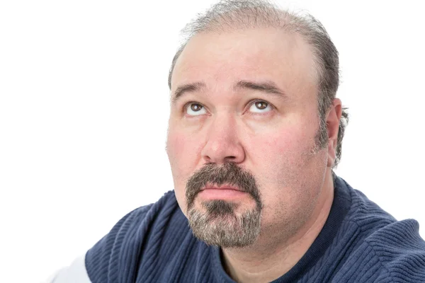 Close-up portrait of a mature man thinking — Stock Photo, Image