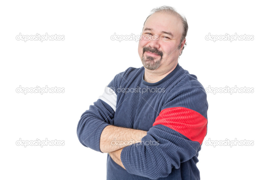 Portrait of a friendly balding mature man