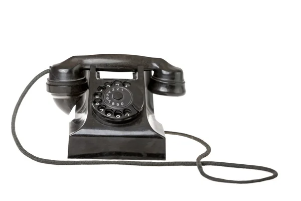 Old-fashioned black rotary telephone — Stock Photo, Image