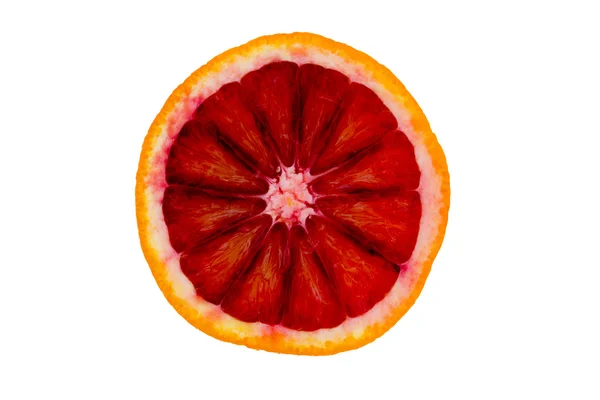 Scheibe tiefrote rubinrote Grapefruit — Stockfoto