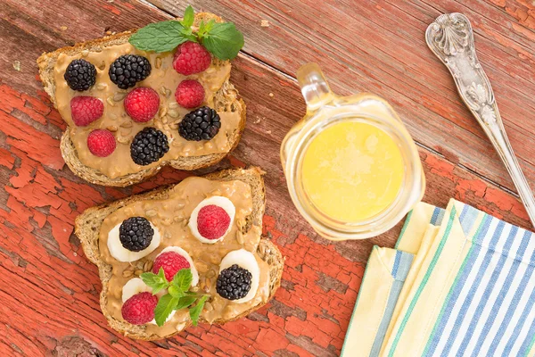 Snacks at a healthy country picnic — Stock Photo, Image