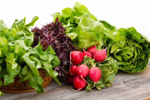 Healthy fresh salad ingredients — Stock Photo, Image