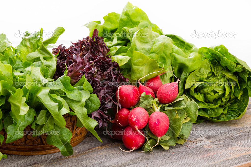 Healthy fresh salad ingredients