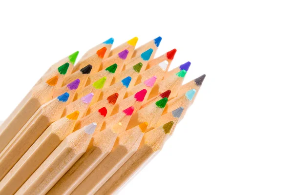Groep van veelkleurige potlood kleurpotloden — Stockfoto