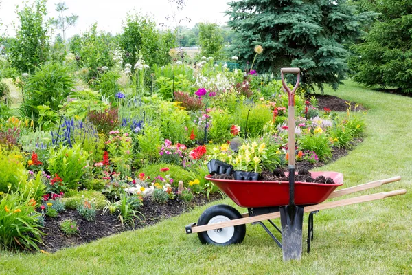 Landscaping the garden — Stock Photo, Image