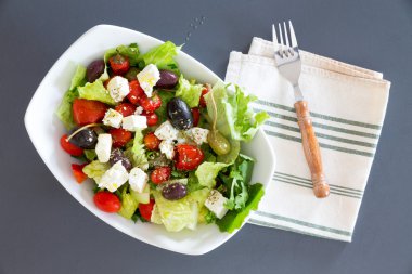 tabak taze tecrübeli Akdeniz salatası