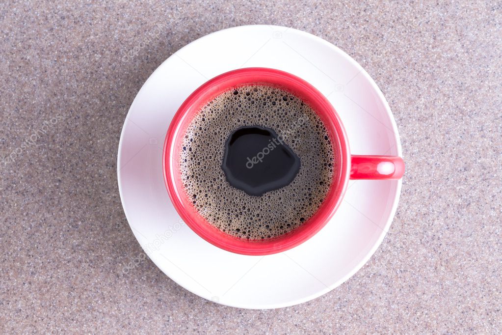 Cup of fresh energising black coffee