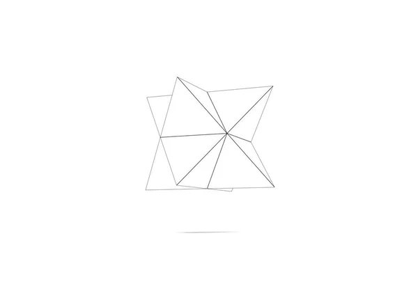 星形四面体Merkaba孤立的3D图像 — 图库照片
