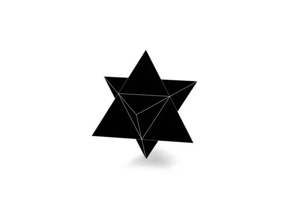 Illustration Star Tetrahedron Merkaba Isolerad — Stockfoto