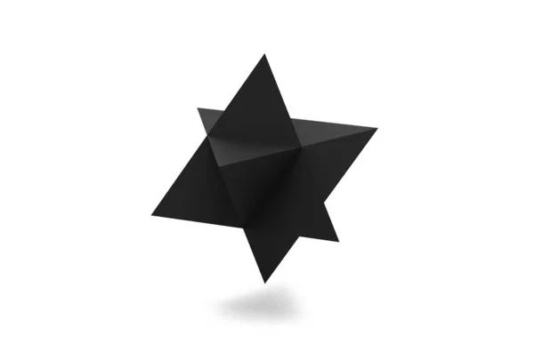 星形四面体Merkaba孤立的3D图像 — 图库照片