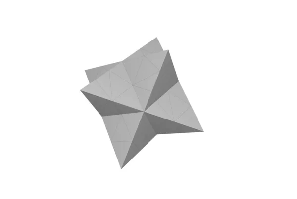 Illustration Star Tetrahedron Merkaba Isolerad — Stockfoto