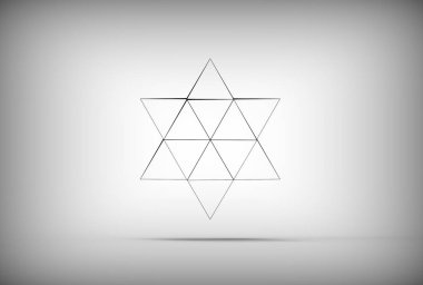 Çelik Rhombik DODECADRON 'un 3D çizimi izole edildi