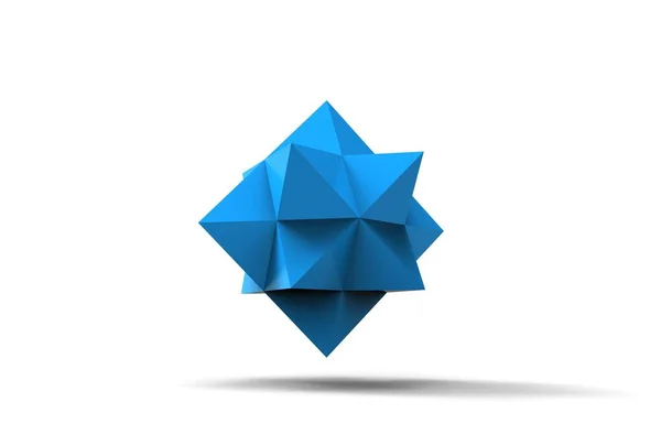Ilustración Dodecahedron Rhombico Estellacionado Aislado — Foto de Stock