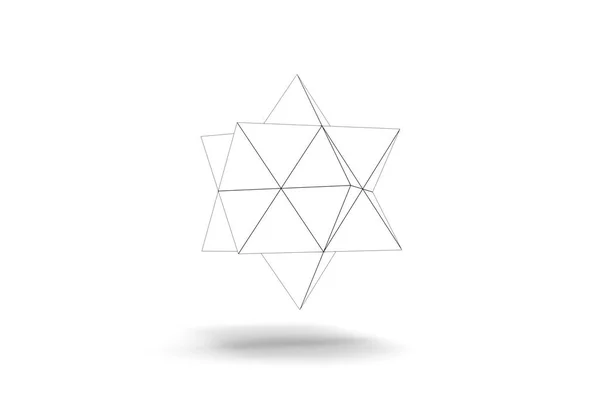 Ілюстрація Stellated Rhombic Dodecahedron Ізольовано — стокове фото