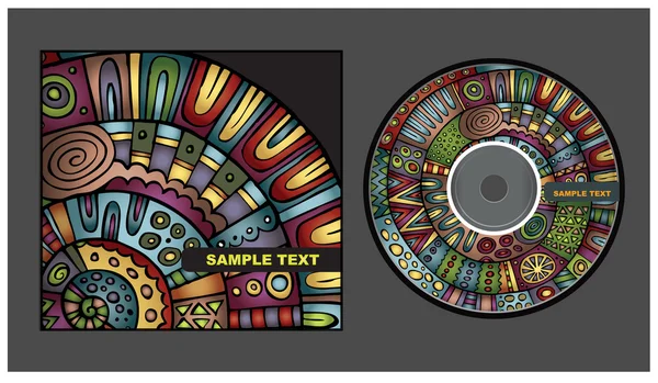 抽象的なパターンを持つ cd カバー — ストックベクタ