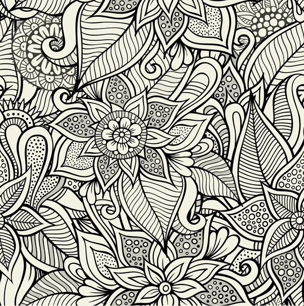 Vintage dekorativa dekorativ sömlös blommönster — Stock vektor