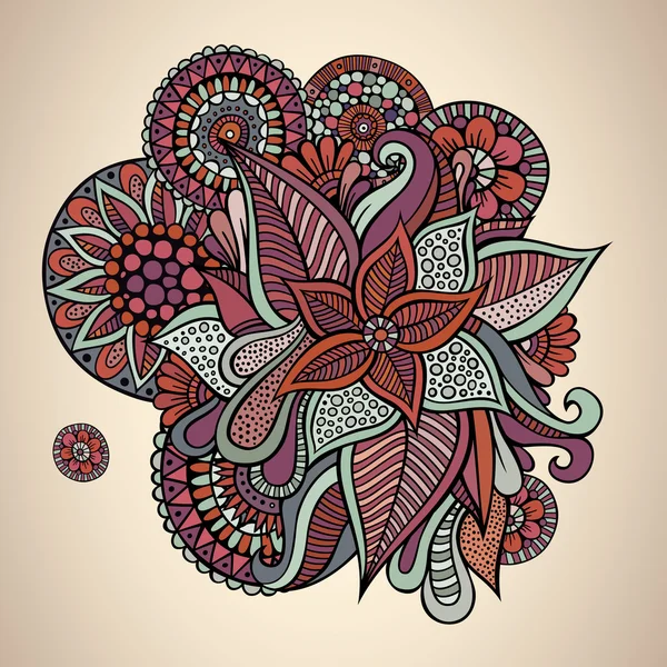 装飾的なベクトル花ビンテージ カード デザイン — ストックベクタ