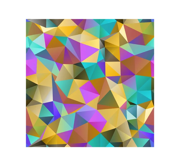 Triangolo modello senza cuciture di forme geometriche. Bandiera mosaico colorato — Vettoriale Stock
