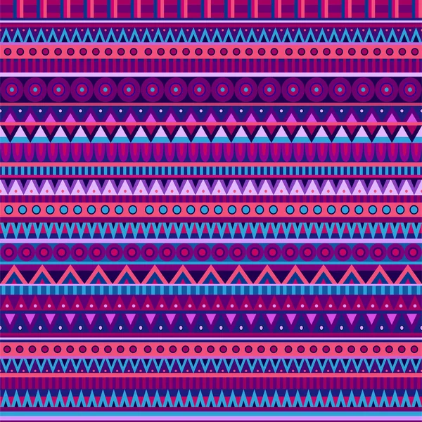 Ethnic vector various strips motifs in different color. Seamless pattern — Stock Vector