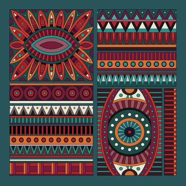 Abstract vector tribal ethnic design elements — Stock Vector