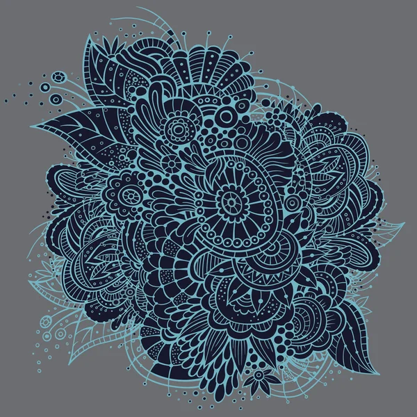 Sierlijke vector neon floral kaart ontwerp — Stockvector