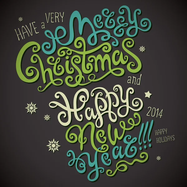 Tarjeta de felicitación de Navidad — Vector de stock