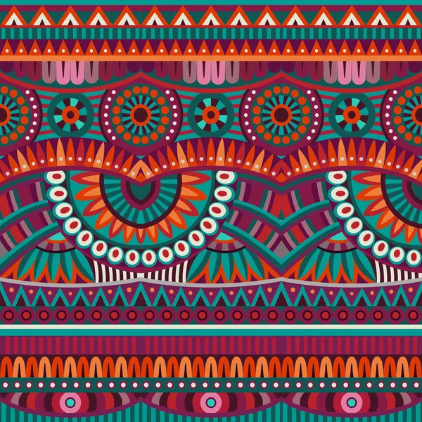 Abstract vector tribal ethnic background seamless pattern — Stock Vector